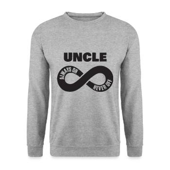 Oncle Toujours On Never Off Onkel Chemise - Sweat-shirt Unisexe - gris chiné - Devant - Alina (178cm) & Michal (187cm)