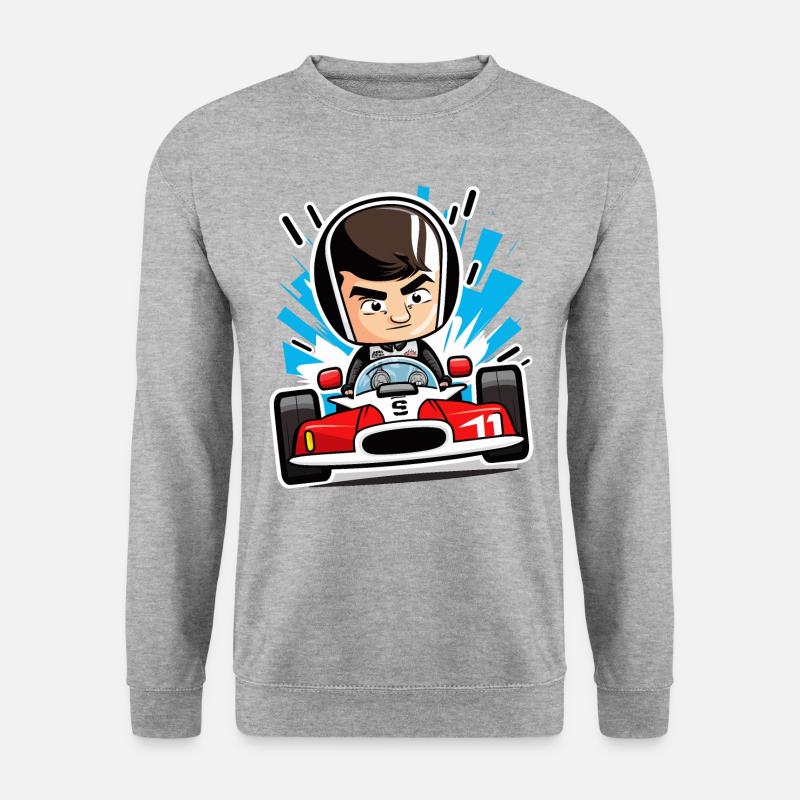 Geschwindigkeits-Dämonen - Unisex Pullover - Weißgrau meliert