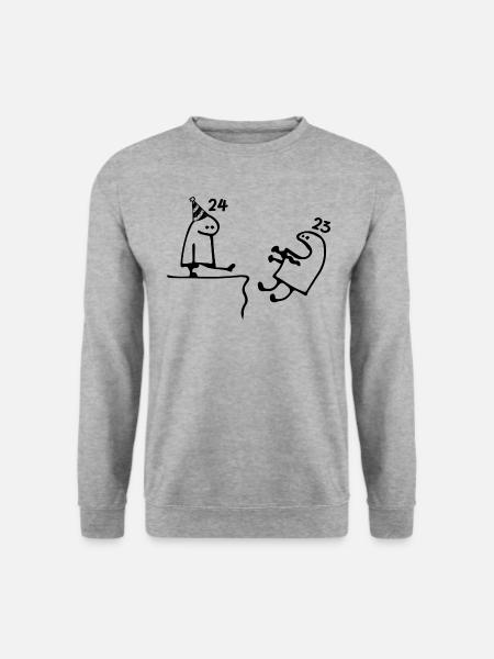 24 Jahre: Abschiedsalter 23 Jahre, Herzlichen Glückwunsch zum 24. Geburtstag - Unisex Pullover - Weißgrau meliert