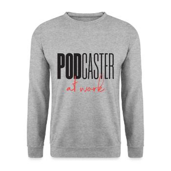 Podcaster Podcast at work - Unisex Sweatshirt - salt & pepper - Front - Alina (178cm) & Michal (187cm)