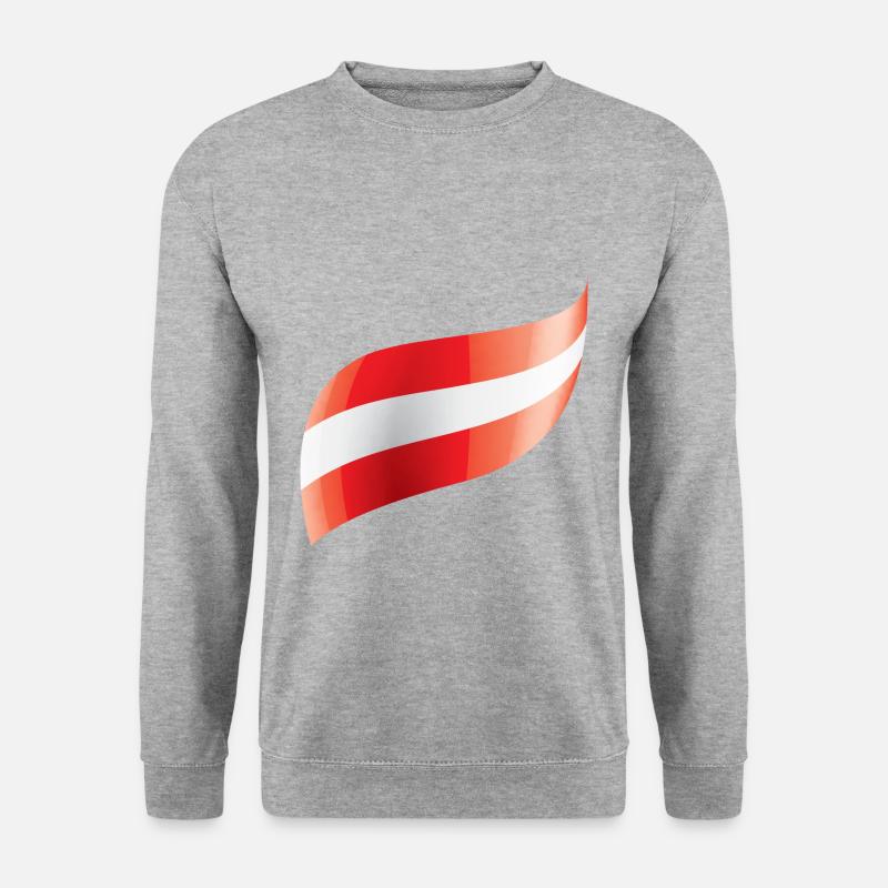 Austrian flag waved - Unisex Sweatshirt - salt & pepper