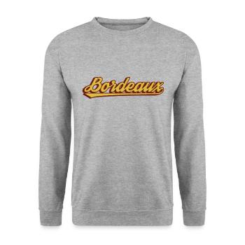 Retro Bordeaux France - Sweat-shirt Unisexe - gris chiné - Devant - Alina (178cm) & Michal (187cm)