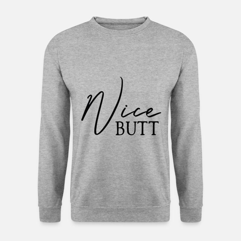 Nice Butt Hintern - Unisex Pullover - Weißgrau meliert