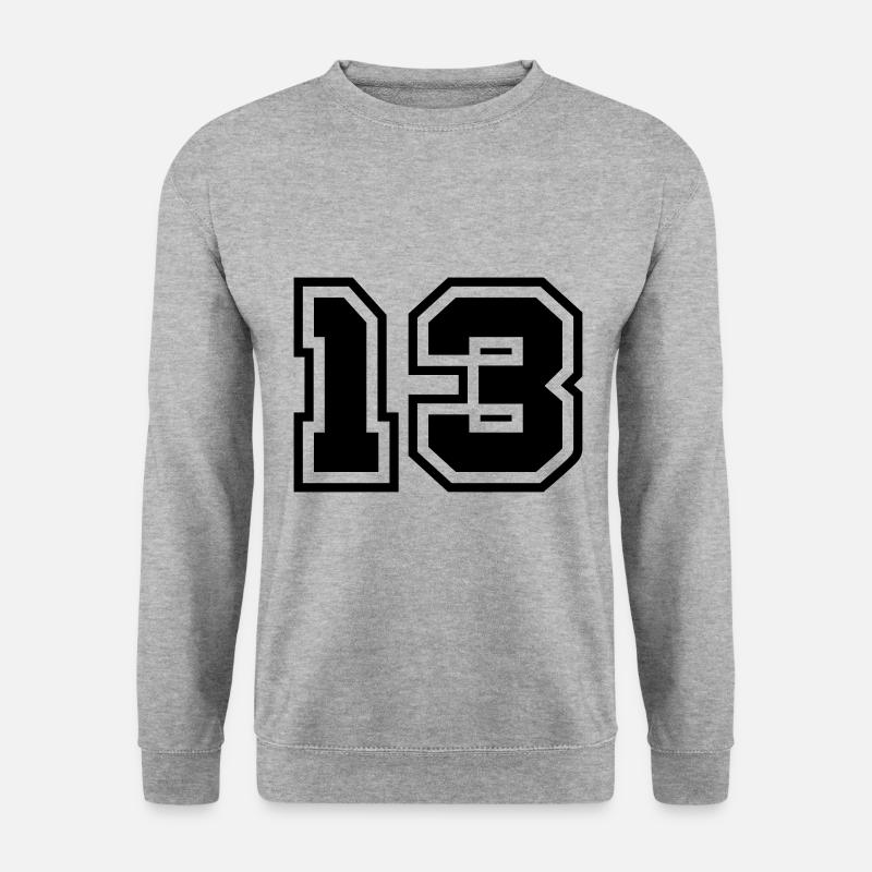 13 Number symbol - Unisex Sweatshirt - salt & pepper