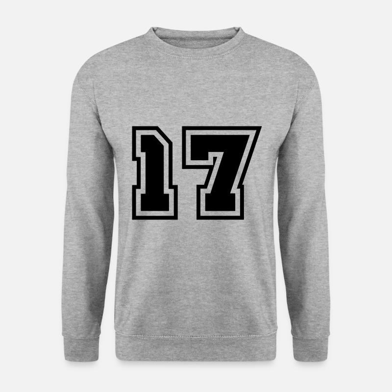 17 Number symbol - Unisex Sweatshirt - salt & pepper
