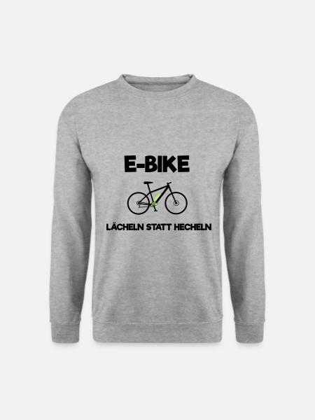Ebike E-Bike Pedelec Geschenk Fahrrad eMTB - Unisex Pullover - Weißgrau meliert
