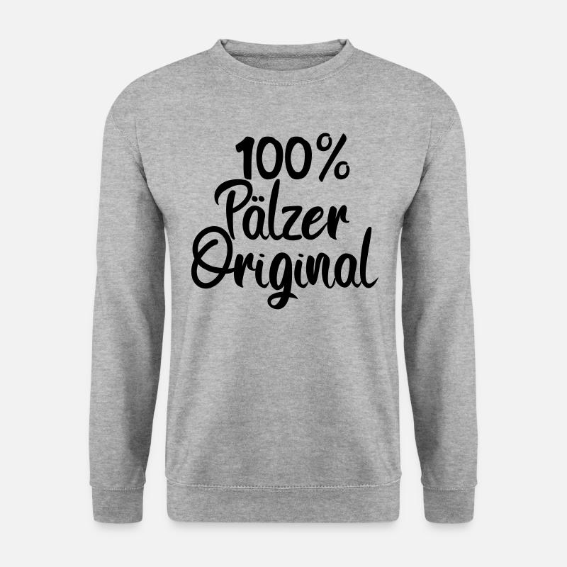 100% Pfälzer Original - Unisex Pullover - Weißgrau meliert