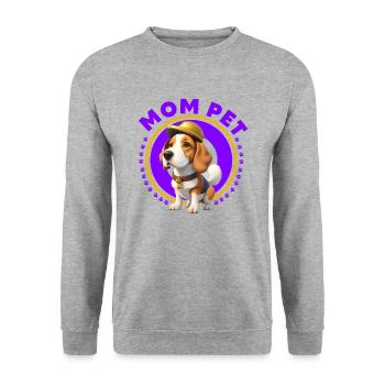 Mom pets - Unisex Sweatshirt - salt & pepper - Front - Alina (178cm) & Michal (187cm)