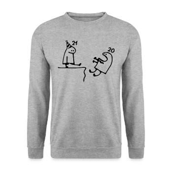 21 ans : Adieu âge 20 ans, Joyeux 21e anniversaire - Sweat-shirt Unisexe - gris chiné - Devant - Alina (178cm) & Michal (187cm)