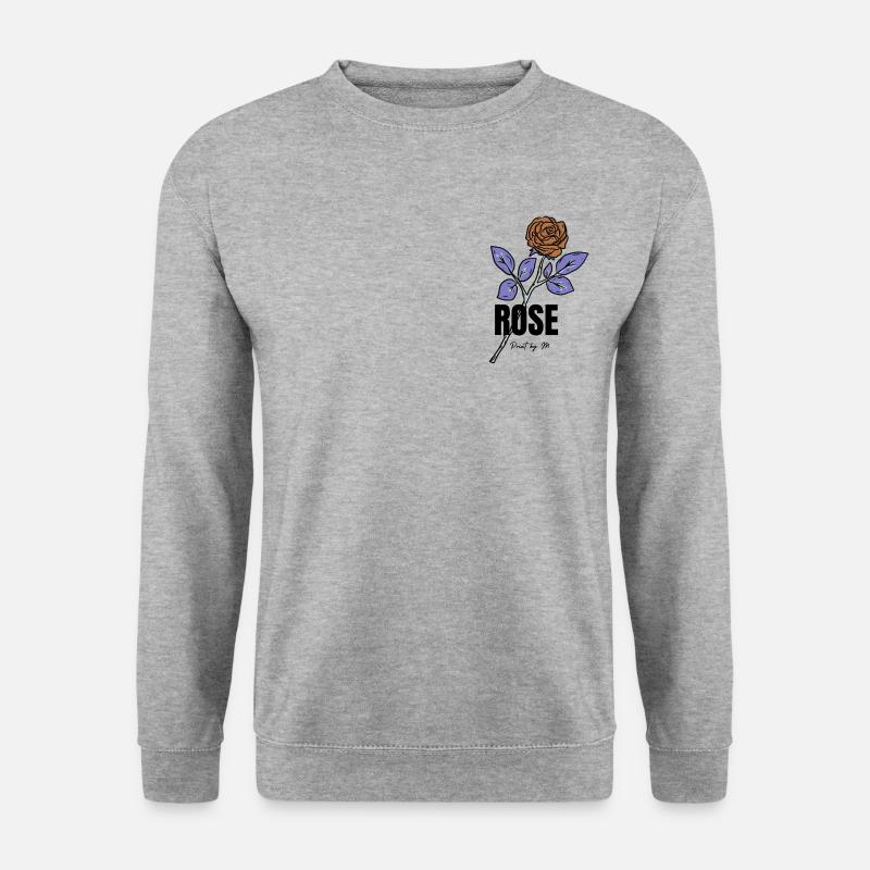 Rose - Unisex Pullover - Weißgrau meliert