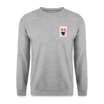 **ILoveYou** Manschgerl - Unisex Pullover - Weißgrau meliert - Vorne - Alina (178cm) & Michal (187cm)