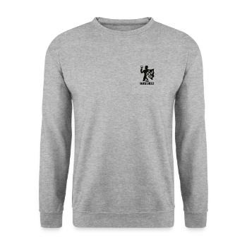 Der Moselheld - Unisex Pullover - Weißgrau meliert - Vorne - Alina (178cm) & Michal (187cm)