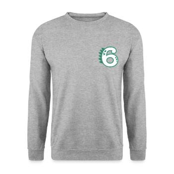 Number 6 - Unisex Sweatshirt - salt & pepper - Front - Alina (178cm) & Michal (187cm)