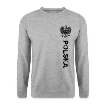 Polska - Unisex Sweatshirt - salt & pepper - Front - Alina (178cm) & Michal (187cm)