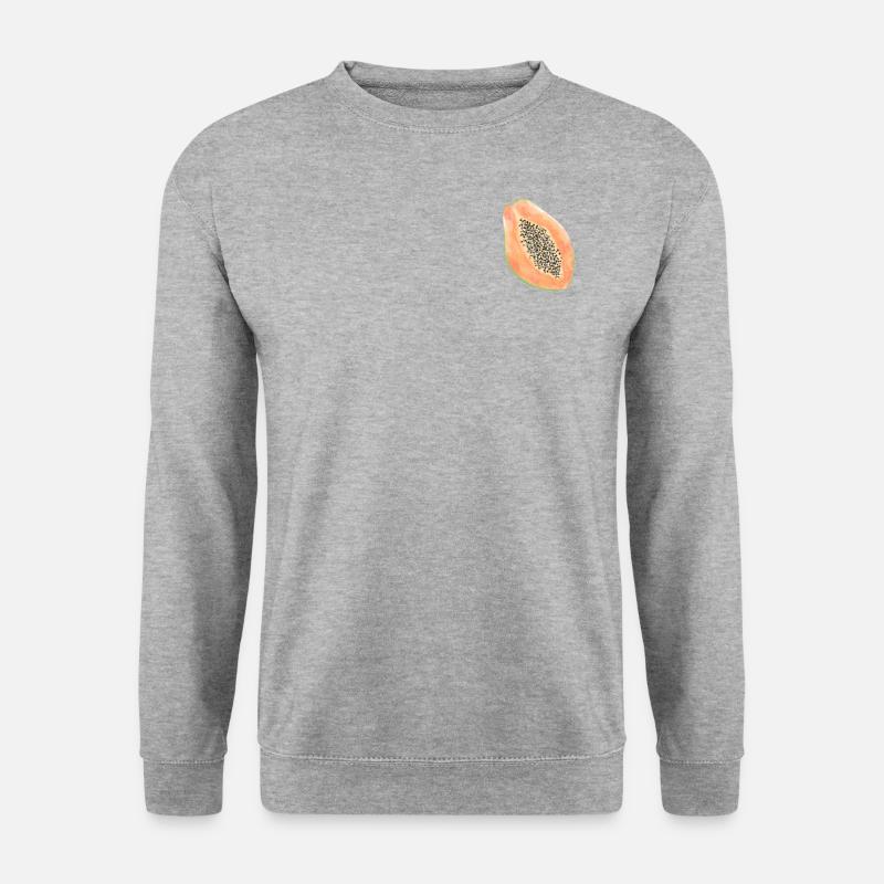PAPAYA FRUCHT - Unisex Pullover - Weißgrau meliert