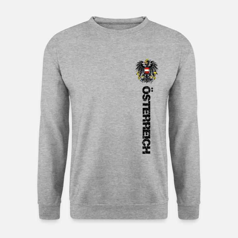Österreich - Unisex Pullover - Weißgrau meliert