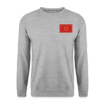 Moorish Flag - Unisex Pullover - Weißgrau meliert - Vorne - Alina (178cm) & Michal (187cm)