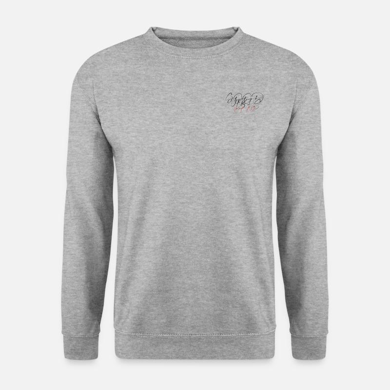 G00d Vibes Only - Unisex Pullover - Weißgrau meliert