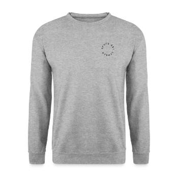 aprés ski lehrer - Unisex Pullover - Weißgrau meliert - Vorne - Alina (178cm) & Michal (187cm)