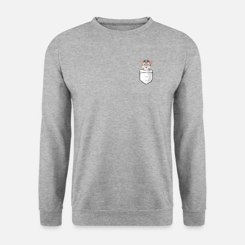 Cute cat breast bag - Unisex Sweatshirt - salt & pepper