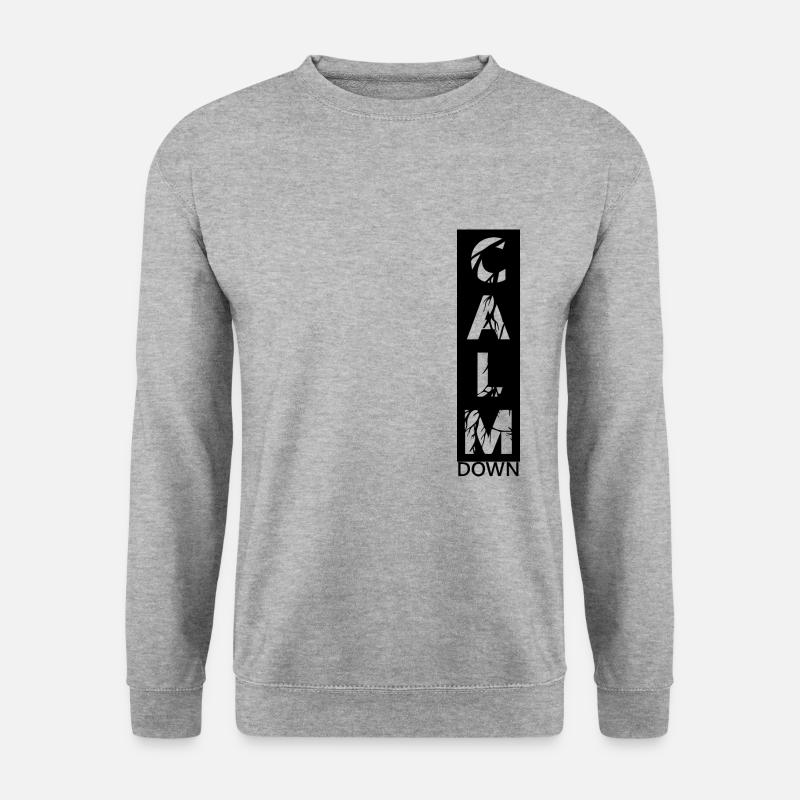 Beruhige dich - Unisex Pullover - Weißgrau meliert
