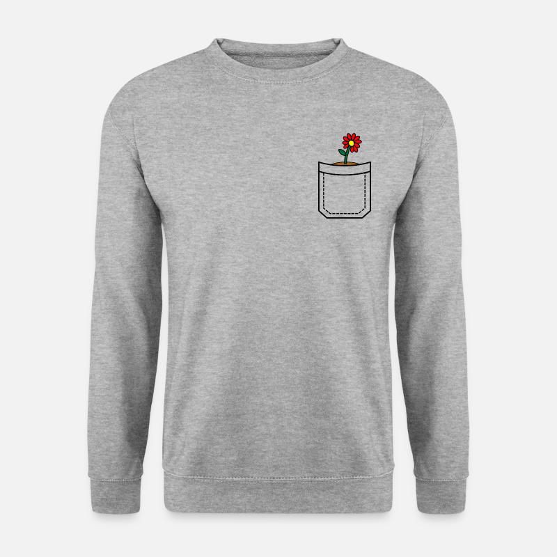 petits sacs fleur - Sweat-shirt Unisexe - gris chiné