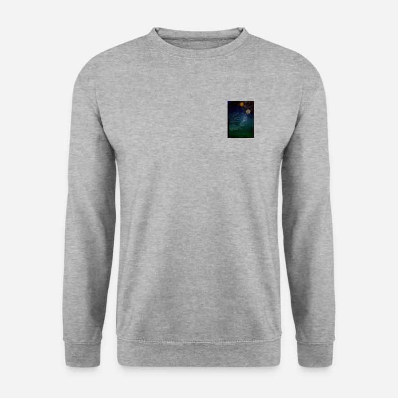 Sternen Nacht - Unisex Pullover - Weißgrau meliert