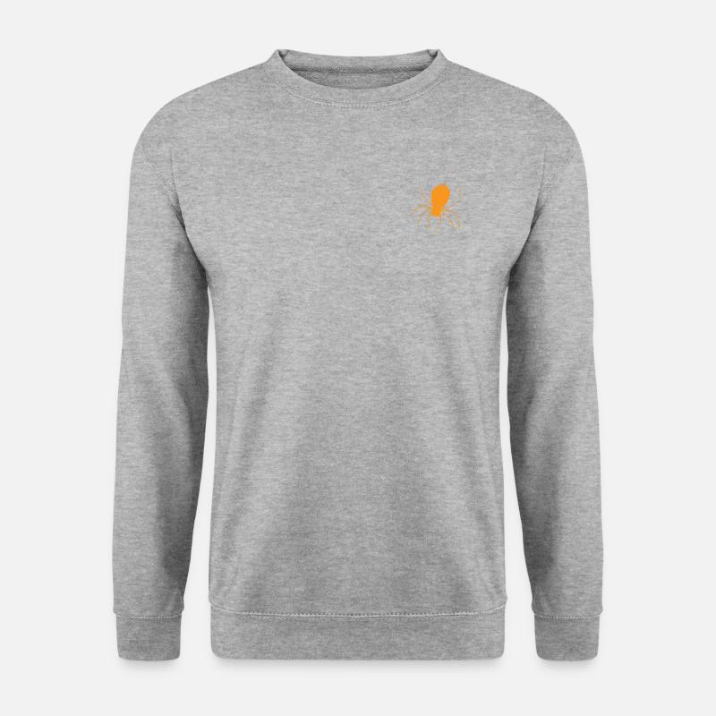 Spinne Halloween - Unisex Pullover - Weißgrau meliert