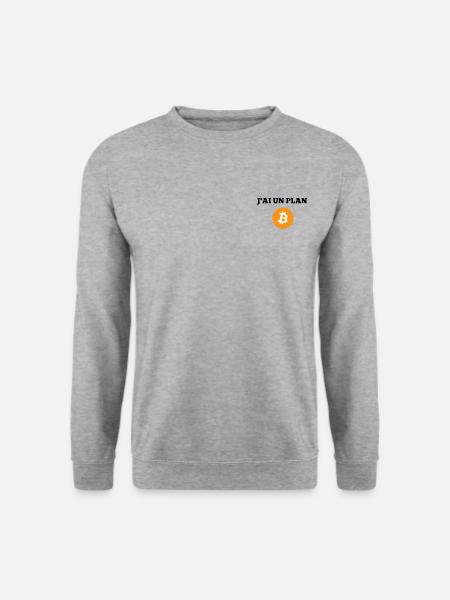 PLAN B Bitcoin & cryptommonaie - Sweat-shirt Unisexe - gris chiné