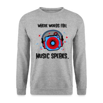 Musique Musique Musique Musique Musique Musique Musique Musique - Sweat-shirt Unisexe - gris chiné - Devant - Alina (178cm) & Michal (187cm)