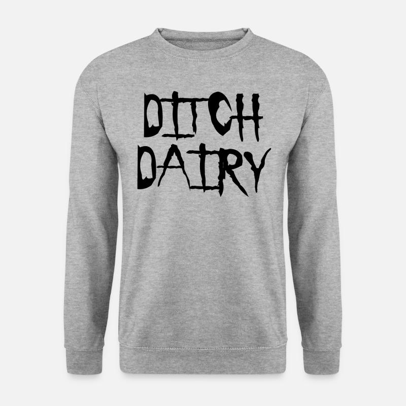 Ditch Dairy - Unisex Pullover - Weißgrau meliert