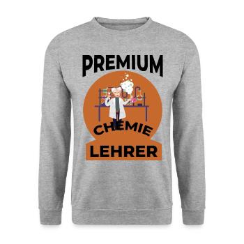 Chemie Lehrer - Unisex Pullover - Weißgrau meliert - Vorne - Alina (178cm) & Michal (187cm)