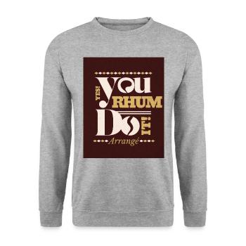 Yes We Rhum arrangé - Sweat-shirt Unisexe - gris chiné - Devant - Alina (178cm) & Michal (187cm)