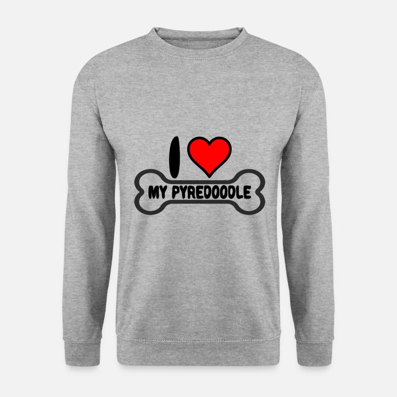 Standard Pyredoodle I Love my - Unisex Sweatshirt - salt & pepper