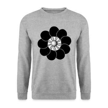 Table tennis table tennis racket - Unisex Sweatshirt - salt & pepper - Front - Alina (178cm) & Michal (187cm)