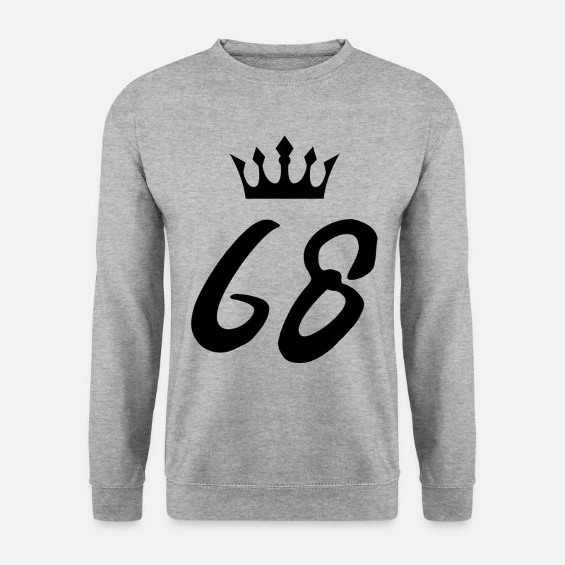 68 Number crown - Unisex Sweatshirt - salt & pepper