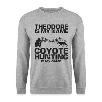 Capture de coyotes et conception de chasseur de coyotes - Sweat-shirt Unisexe - gris chiné - Devant - Alina (178cm) & Michal (187cm)