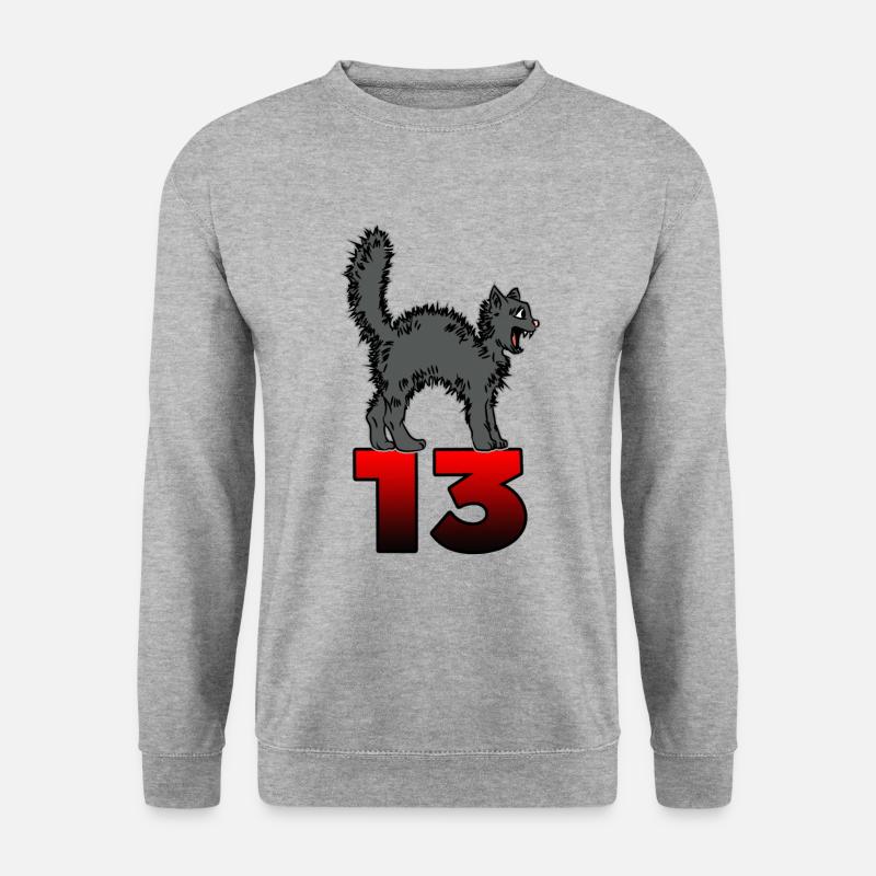 13 Geburtstag - Unisex Pullover - Weißgrau meliert