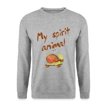 slug - Unisex Sweatshirt - salt & pepper - Front - Alina (178cm) & Michal (187cm)