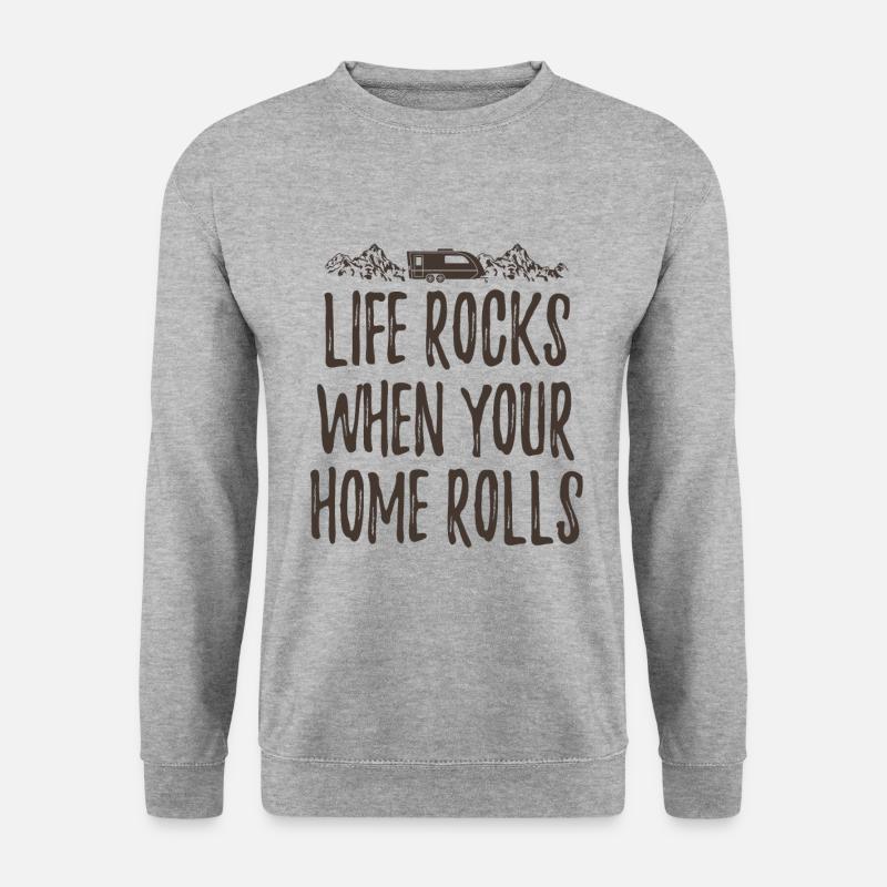 Motorhome camping camper - Unisex Sweatshirt - salt & pepper