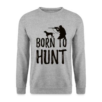 Hunter hunting hunting - Unisex Sweatshirt - salt & pepper - Front - Alina (178cm) & Michal (187cm)