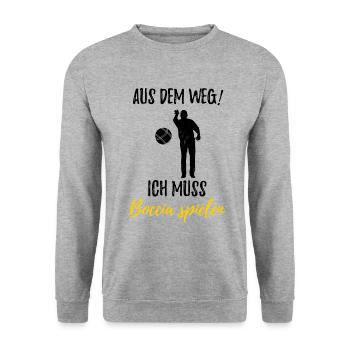 Boule Petanque Boccia Boules - Unisex Pullover - Weißgrau meliert - Vorne - Alina (178cm) & Michal (187cm)