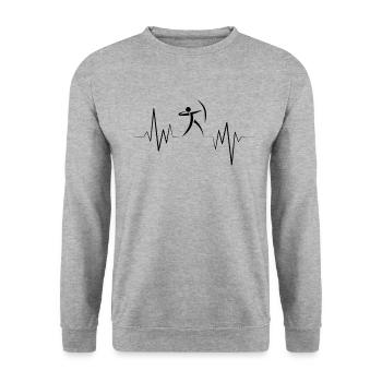 Bow and arrow target - Unisex Sweatshirt - salt & pepper - Front - Alina (178cm) & Michal (187cm)