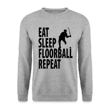 Floorball - Unisex Sweatshirt - salt & pepper - Front - Alina (178cm) & Michal (187cm)