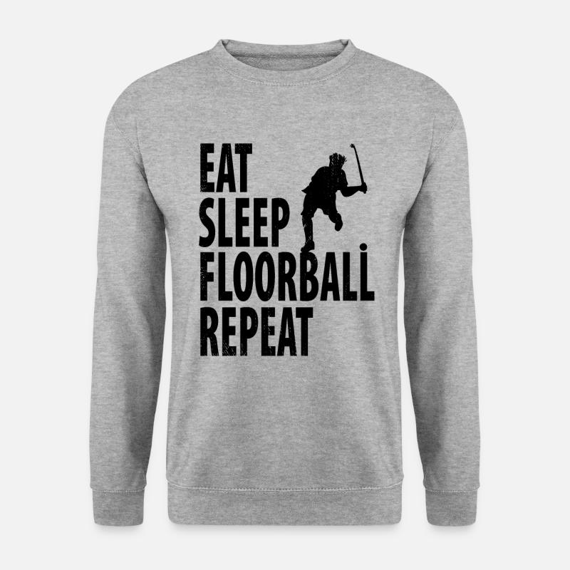 Floorball - Unisex Pullover - Weißgrau meliert
