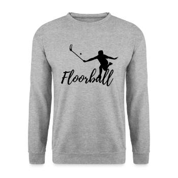 Floorball - Unisex Sweatshirt - salt & pepper - Front - Alina (178cm) & Michal (187cm)