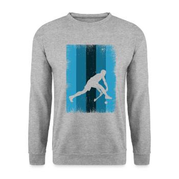 Floorball - Unisex Pullover - Weißgrau meliert - Vorne - Alina (178cm) & Michal (187cm)