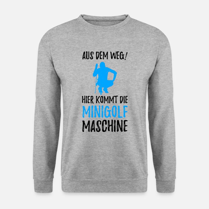 MINIGOLFE MINIGOLFER MINIGOLFERIN - Unisex Pullover - Weißgrau meliert