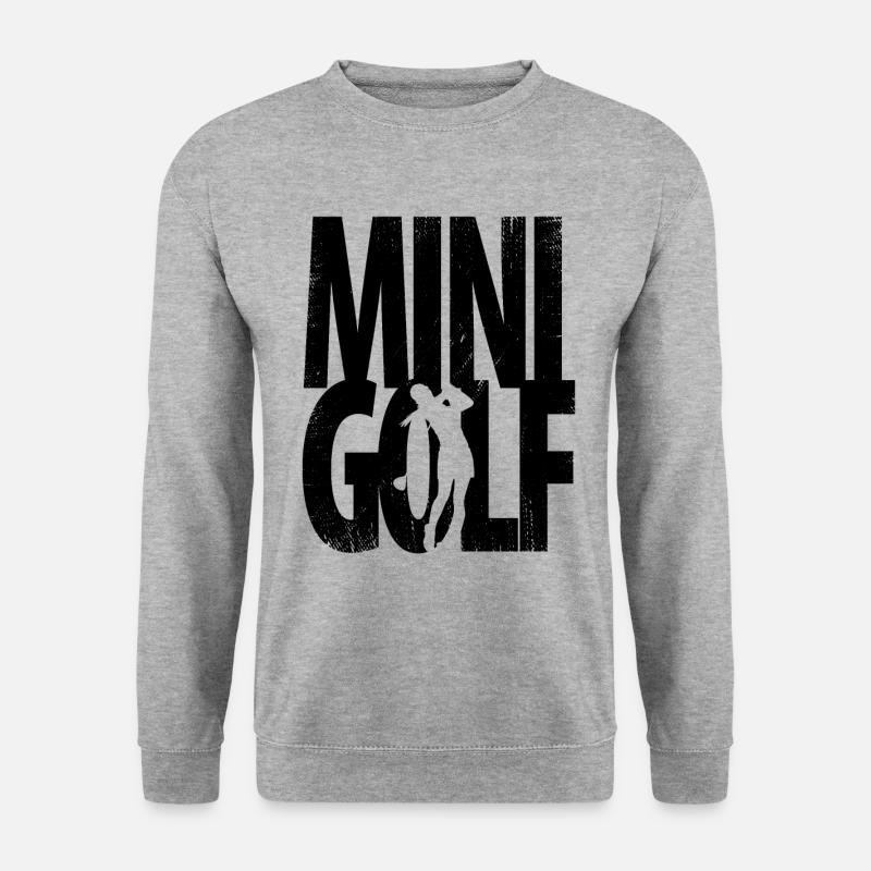 MINIGOLFE MINIGOLFER MINIGOLFERIN - Unisex Pullover - Weißgrau meliert
