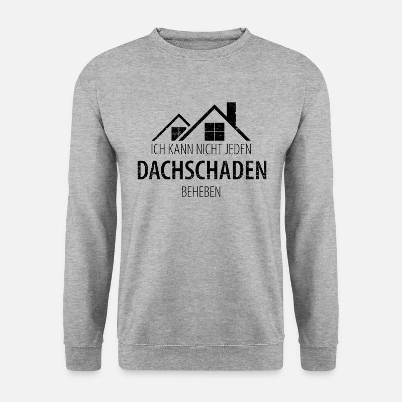 DACHDECKER - Unisex Pullover - Weißgrau meliert